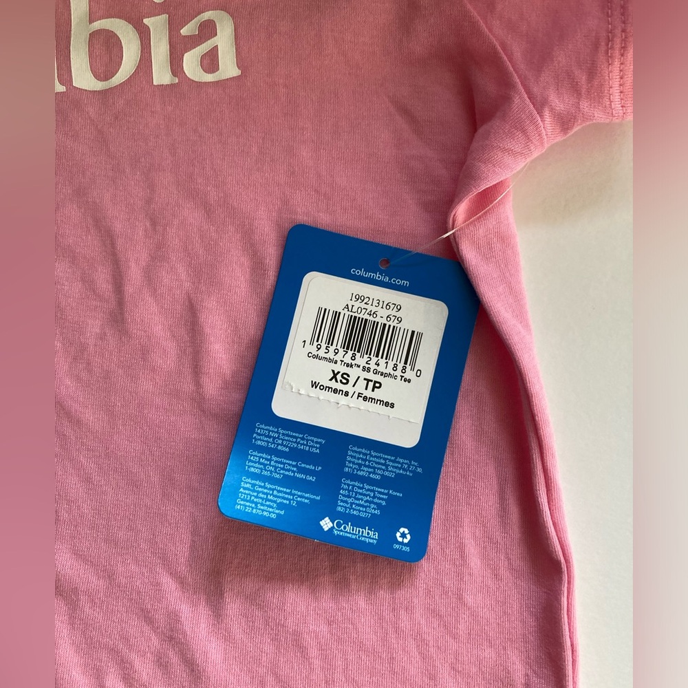 Columbia | NWT Women’s Pink Trek Graphic Tee - Picture 7 of 8